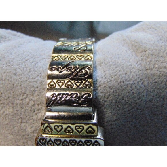 Kim Rogers Cuff Watch - Faith Hope Love Accutime Watch WAC41958K - Picture 5 of 9